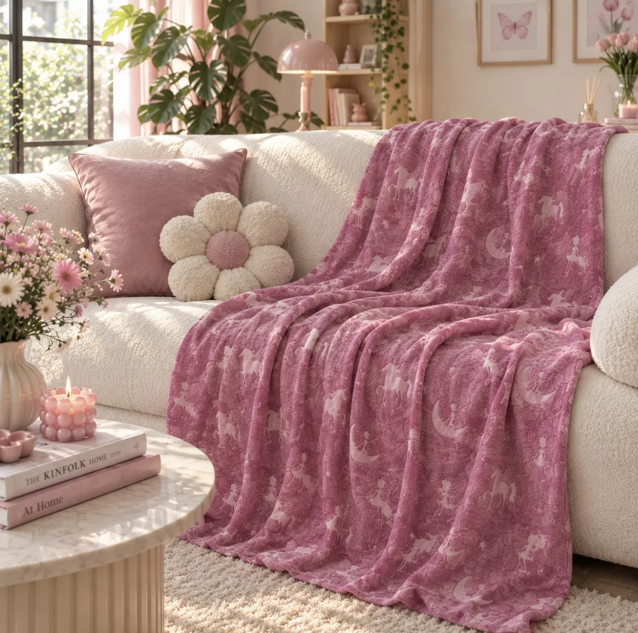 پتو مسافرتی 1 نفره مدل شب نما طرح تینکربل سایز 160×200 سانتی متر