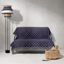 شال مبل و تخت خانه مسعود مدل مخمل ریشه دار کد 001 سایز 170x140 سانتی‌ متر