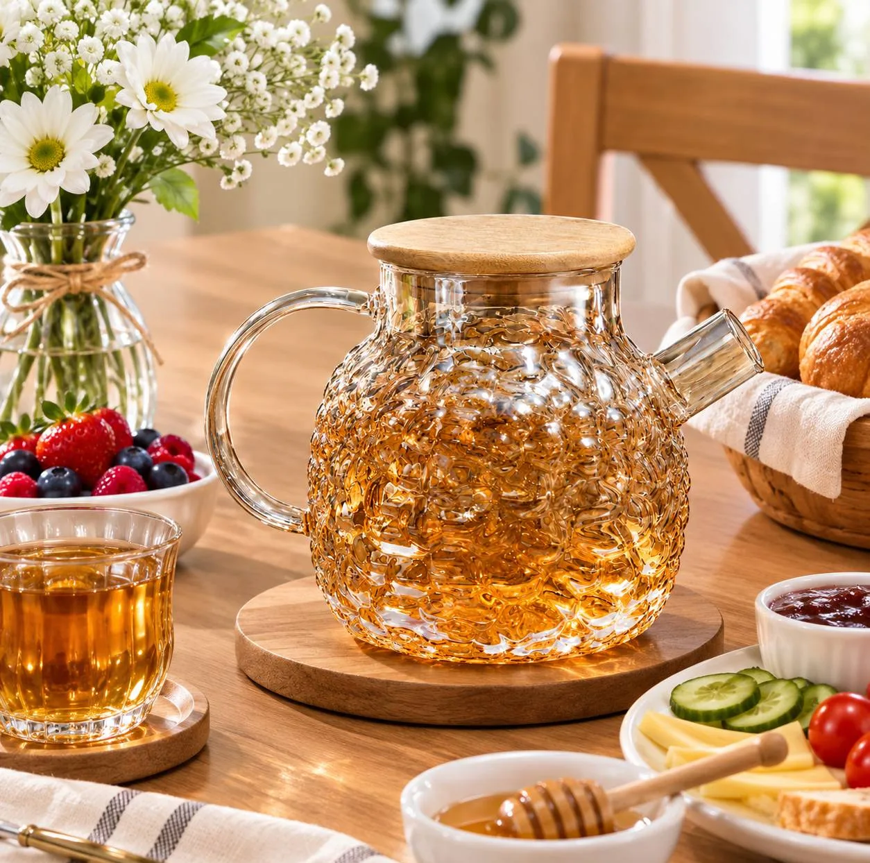قوری مدل پیرکس کد te26 گنجایش 1000 میلی لیتر