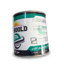 رنگ روغنی نیمه براق سفید سان گلد کد 200 وزن 1 کیلوگرم مناسب برای سطوح فلزی و چوبی