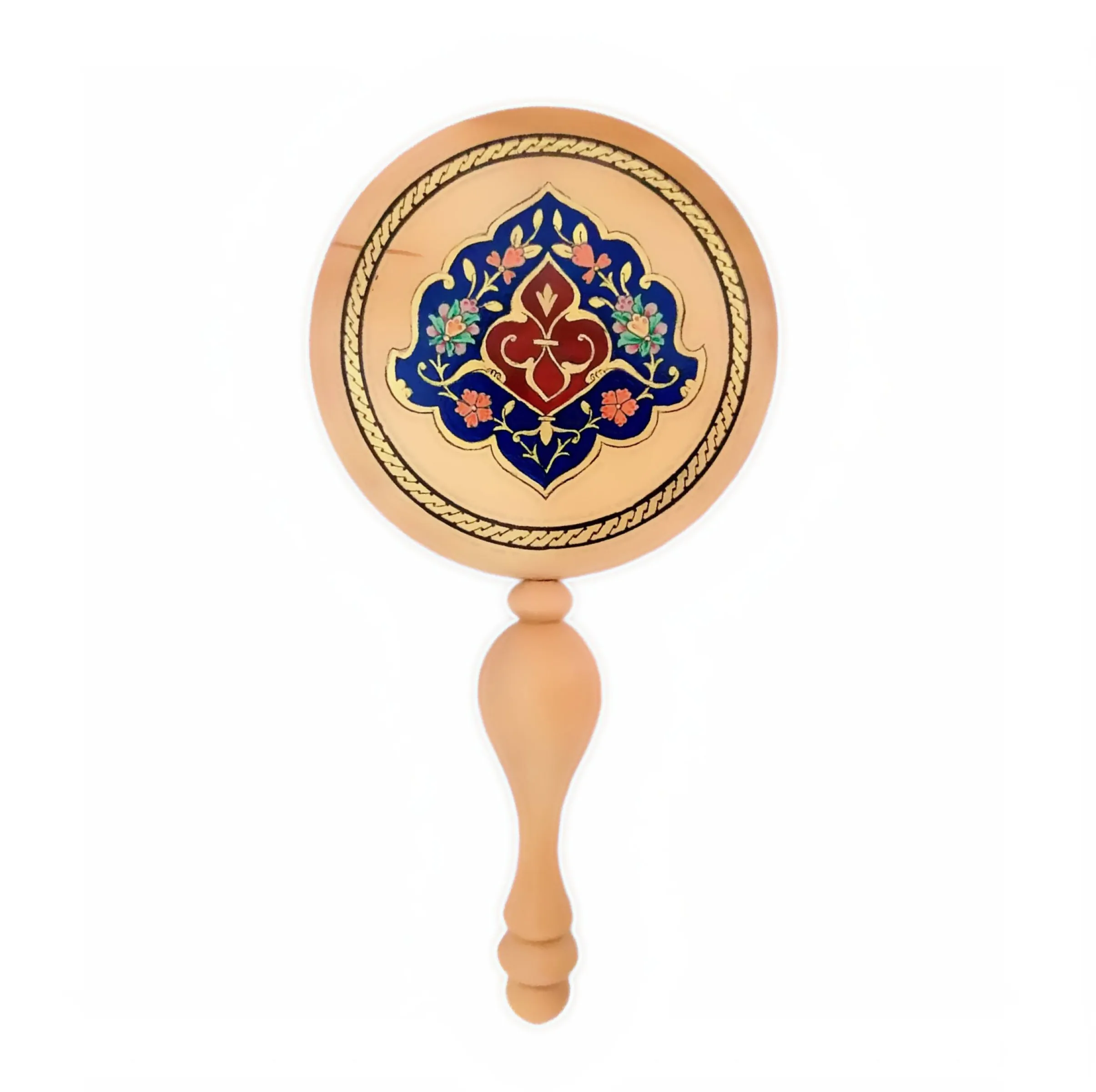 آینه چوبی طرح گلی