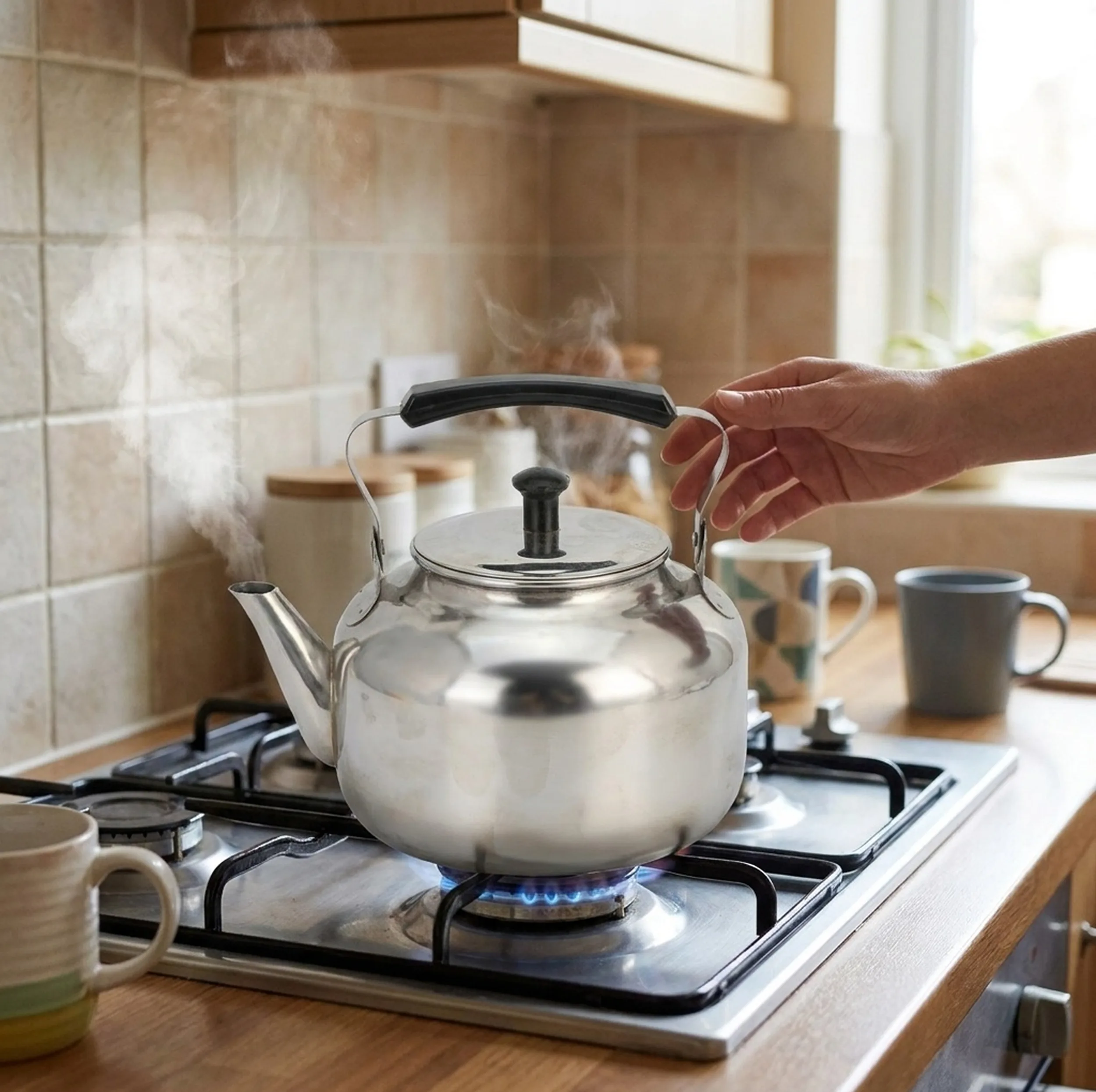 کتری استیل ضخیم حجم 1 لیتر جار