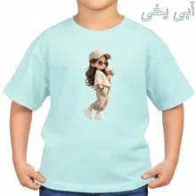 تی‌شرت آستین کوتاه بچگانه مدل دخترک اسپرت کد v3