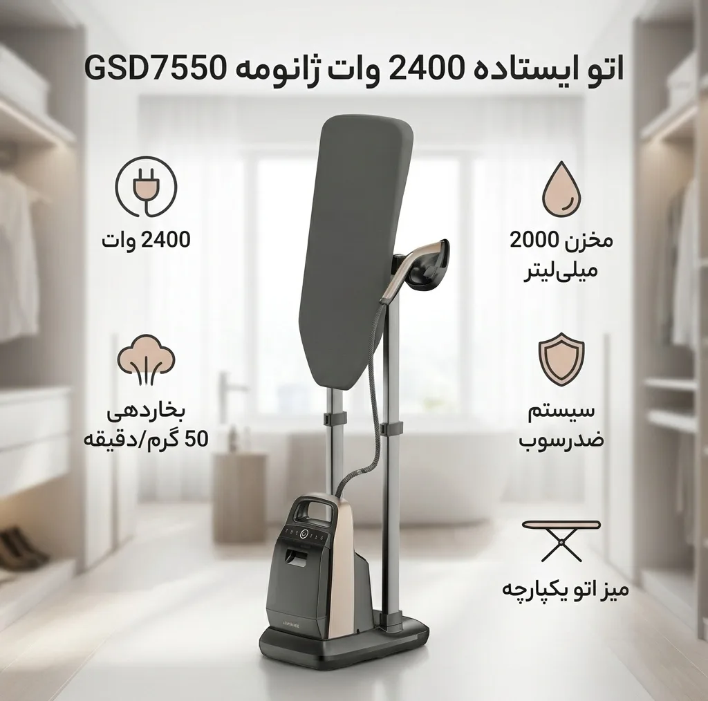 اتو ایستاده 2400 وات ژانومه مدل GSD7550
