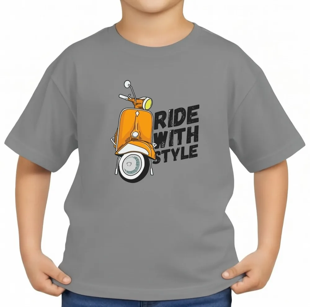تی‌شرت آستین کوتاه بچگانه مدل موتور کد v1