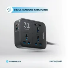 چندراهی برق محافظ دار پاورولوجی مدل  Power strip 3AC 3250W PWCUQC037