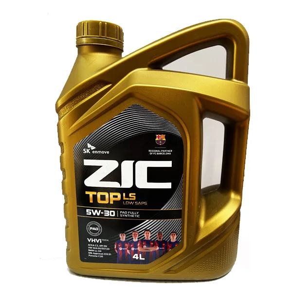 روغن موتور خودرو بنزینی زیک مدل TOP LS 5W30 SN حجم 4 لیتر