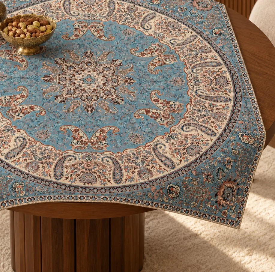 رومیزی ترمه طرح نسترن کد 03
