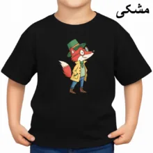 تی‌شرت آستین کوتاه بچگانه مدل روباه کد v5