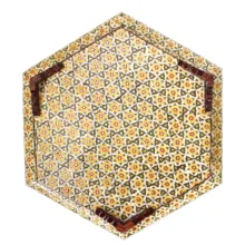 شکلات خوری خاتم کاری مدل 6 ضلعی کد 2110-2f3