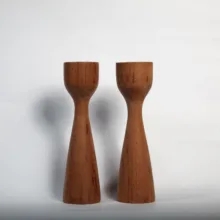 شمعدان مدل چوبی زیبا بسته 2 عددی