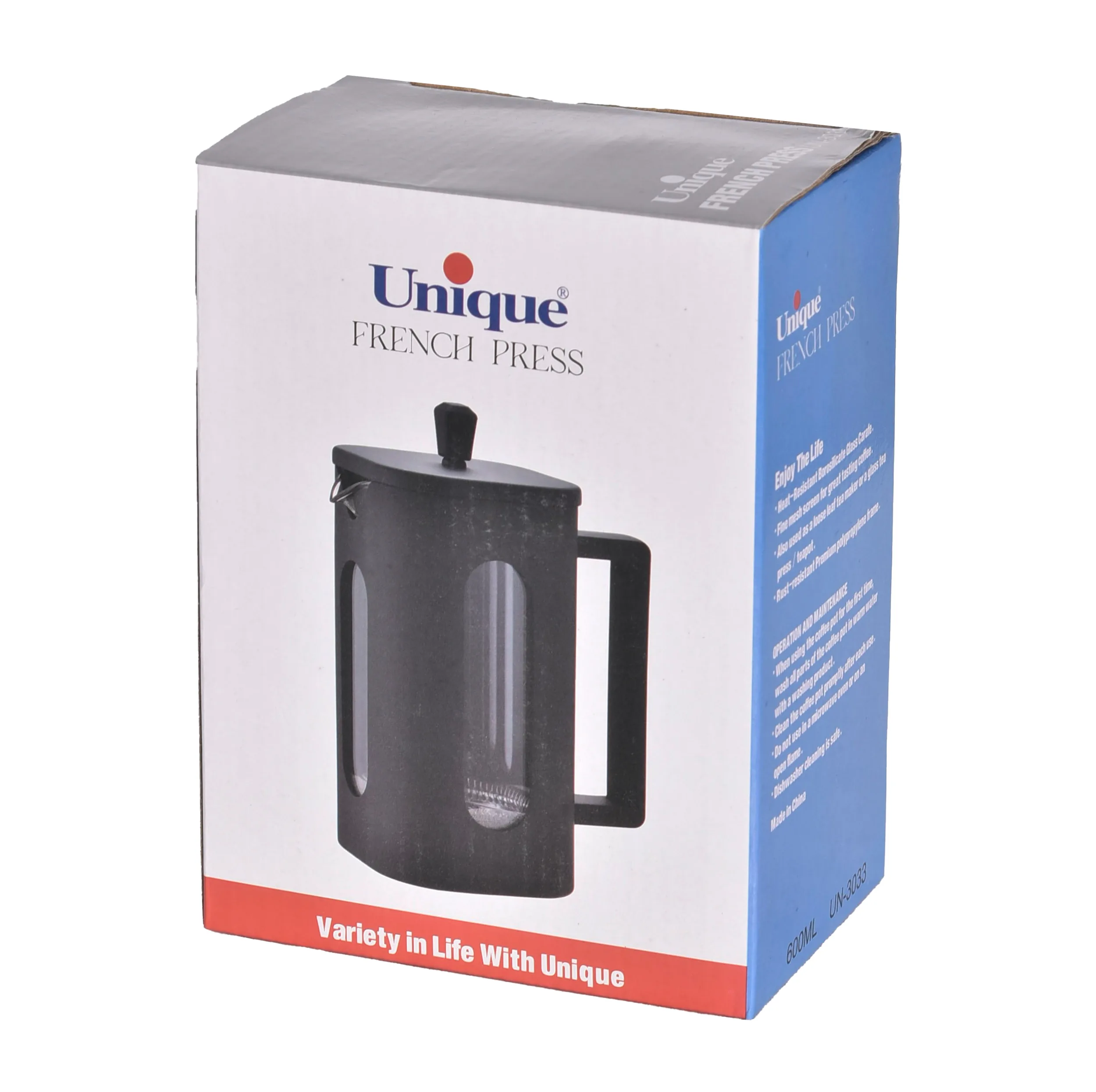 فرنچ پرس یونیک کد 3033 گنجایش 600 میلی لیتر