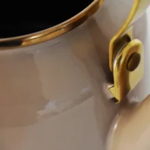 ست کتری و قوری مدل لعابی کد 4900 گنجایش کتری ۲.۵ لیتر گنجایش قوری ۱ لیتر