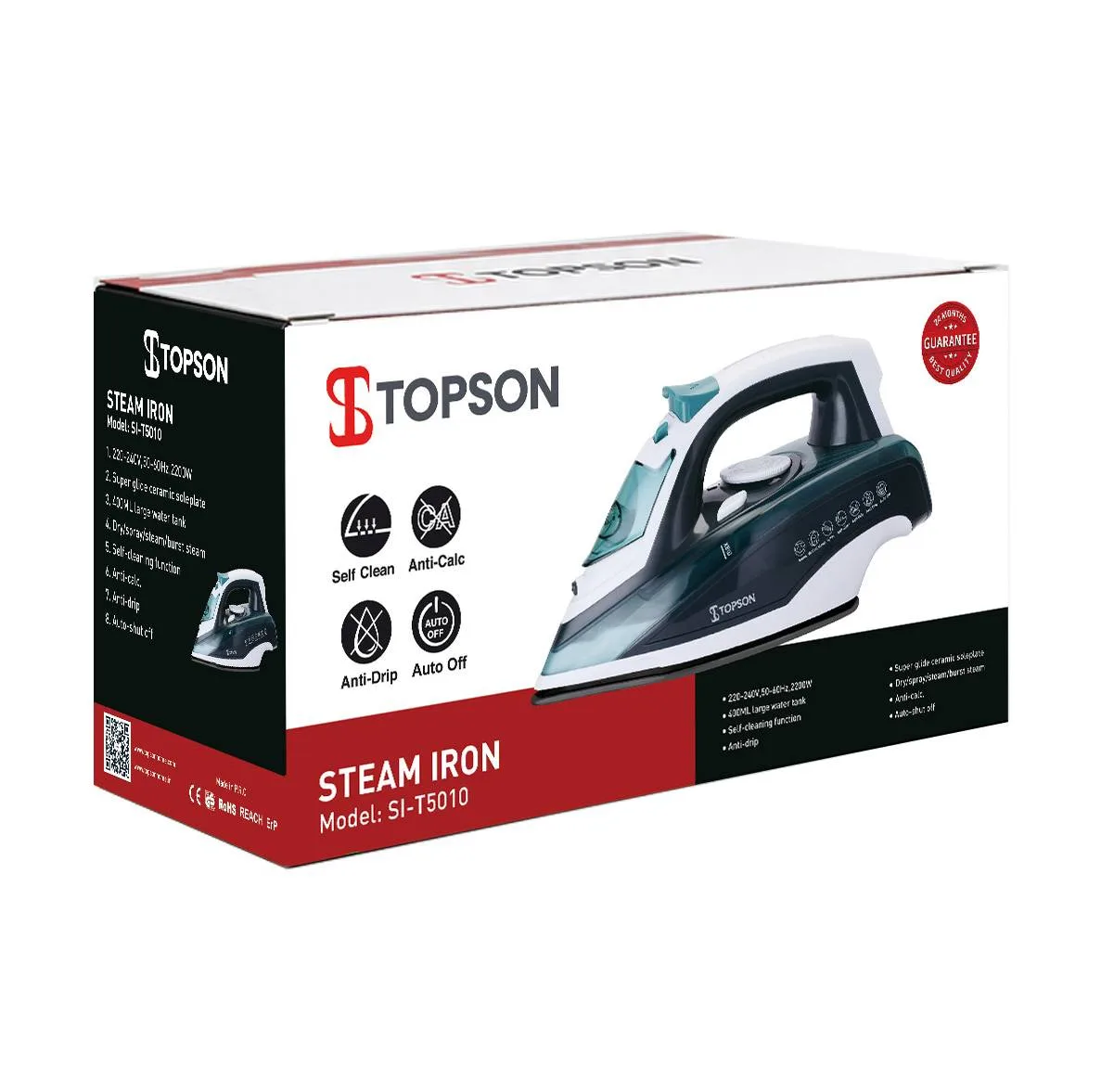 اتو بخار 2200 وات تاپسون مدل SI-T5010