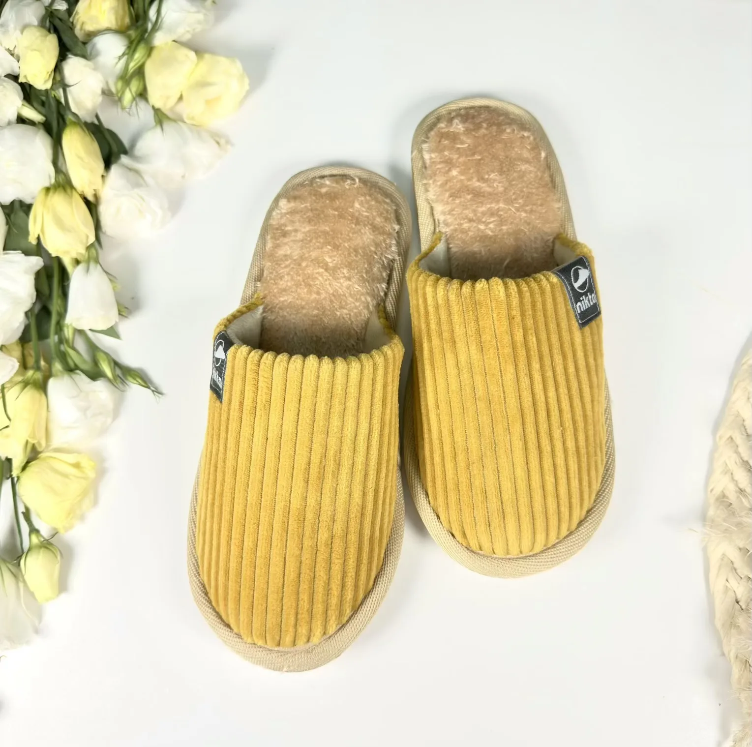 دمپایی حوله ای نیکتا مدل آوا کد Yell-01