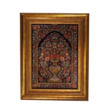 تابلو فرش دستباف مدل ابریشم قم کد NKP.T.N124