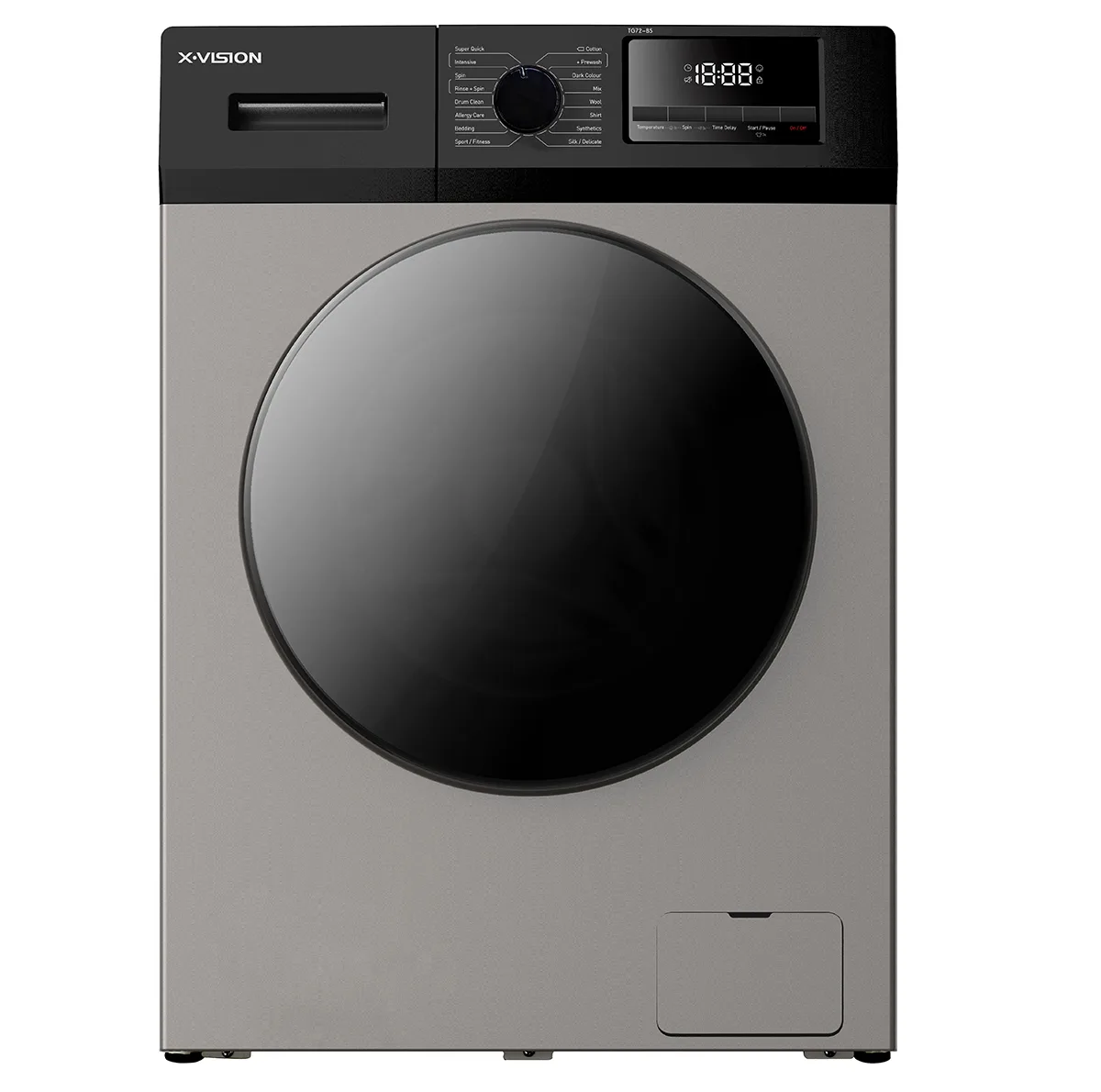 ماشین لباسشویی ایکس ویژن مدل TM84-BWBL/BSBL ظرفیت 8 کیلوگرم