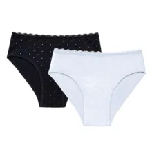 شورت اسلیپ نخی دخترانه لفتیز مدل 00058 مجموعه 2 عددی