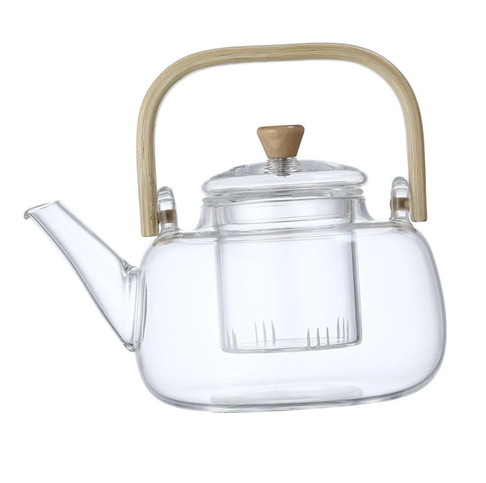 قوری مدل ویداستی دسته بامبو کد 1369n 800cc