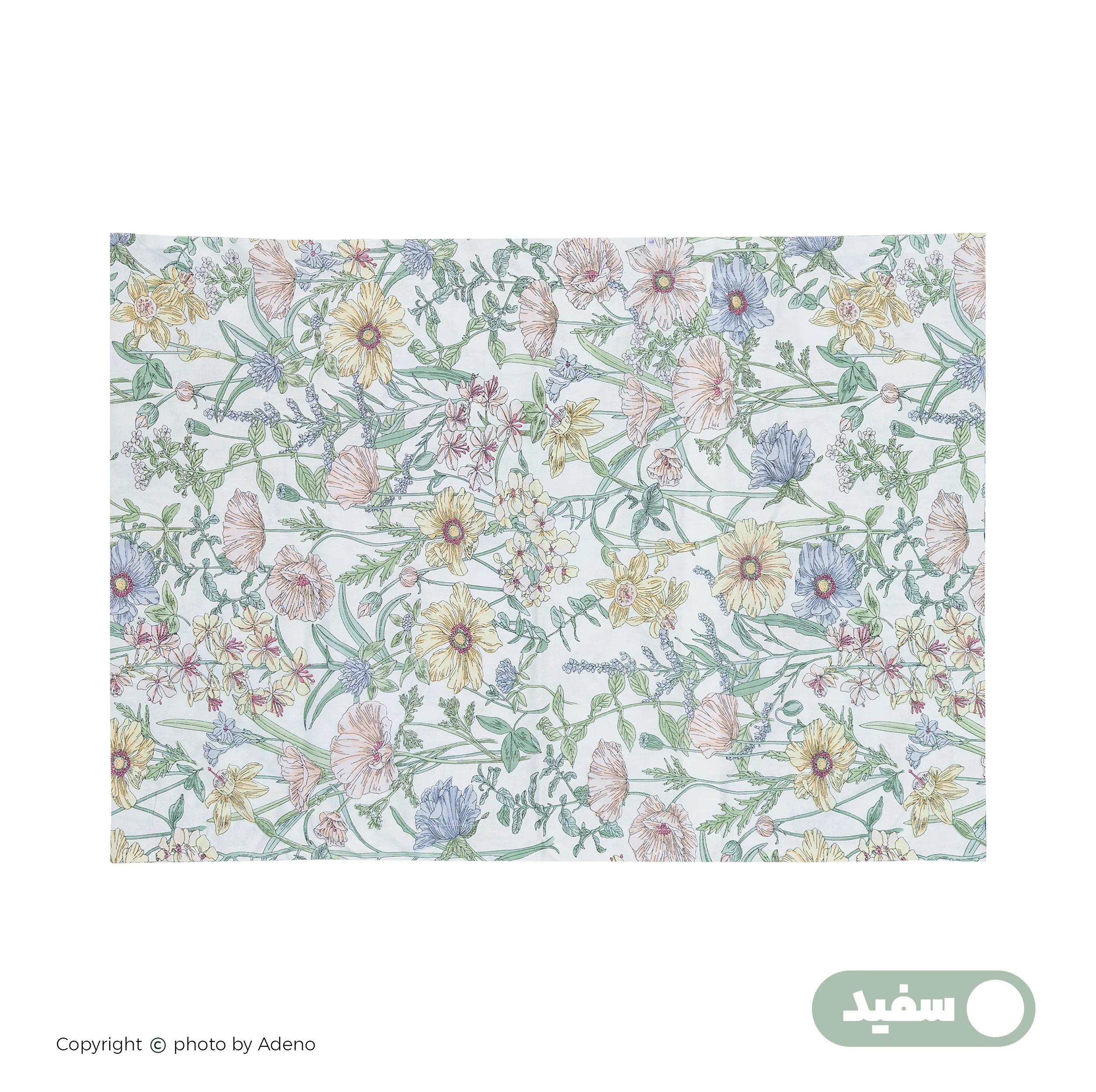 سرویس روتختی یک نفره 3 تکه آدنو مدل گل نسا کد FI121