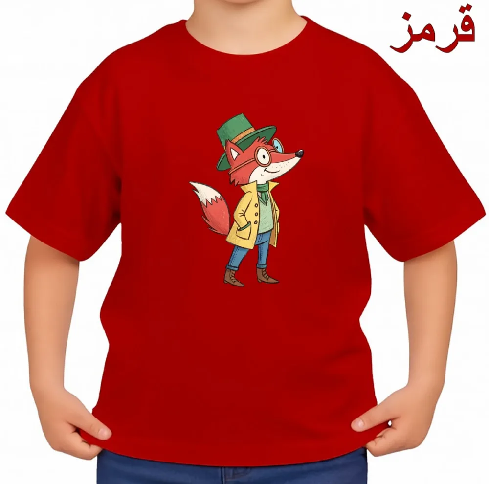 تیشرت آستین کوتاه بچگانه مدل روباه کد v5