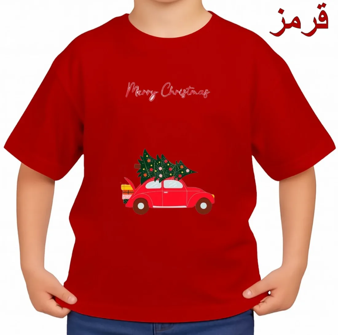 تیشرت آستین کوتاه بچگانه مدل کریسمسی کد p7