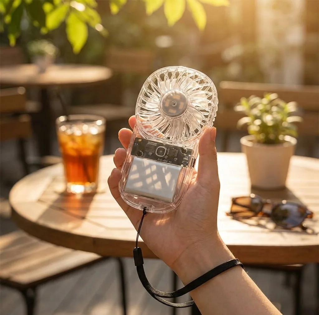 پنکه دستی مدل TRASNPARENT CARD FAN