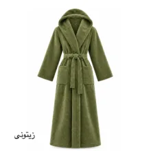 حوله پالتویی هنرمند مدل Classic Plain سایز ۱۴۵ مناسب قد ۱۸۰ الی ۲۱۰ سانتی متر