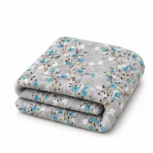 پتو مسافرتی 1 نفره طرح لیزری مدل گل ریز بهاری سایز 160×220 سانتی‌متر