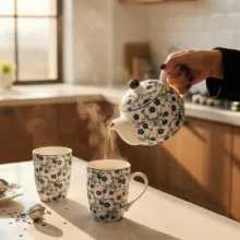 قوری دنی هوم مدل گل شکوفه گنجایش 0.5 لیتر