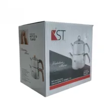 کتری و قوری کی اس تی مدل T-1060 گنجایش کتری 2 لیتر گنجایش قوری 1.2 لیتر