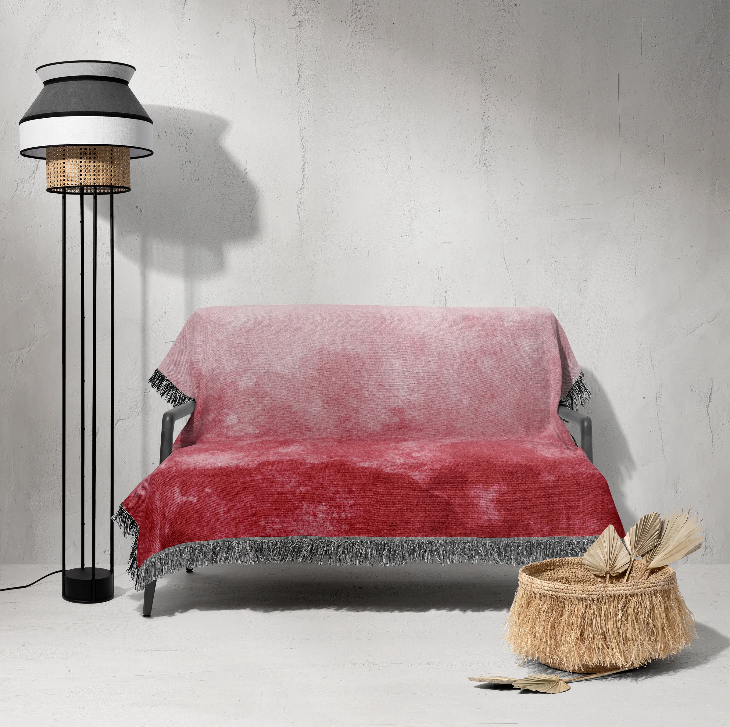 شال مبل و تخت خانه مسعود مدل مخمل ریشه دار کد 001 سایز 170x140 سانتی‌ متر