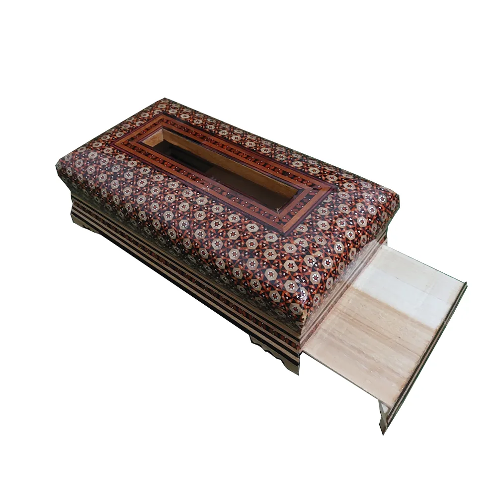 جعبه دستمال کاغذی خاتم کاری کد 7