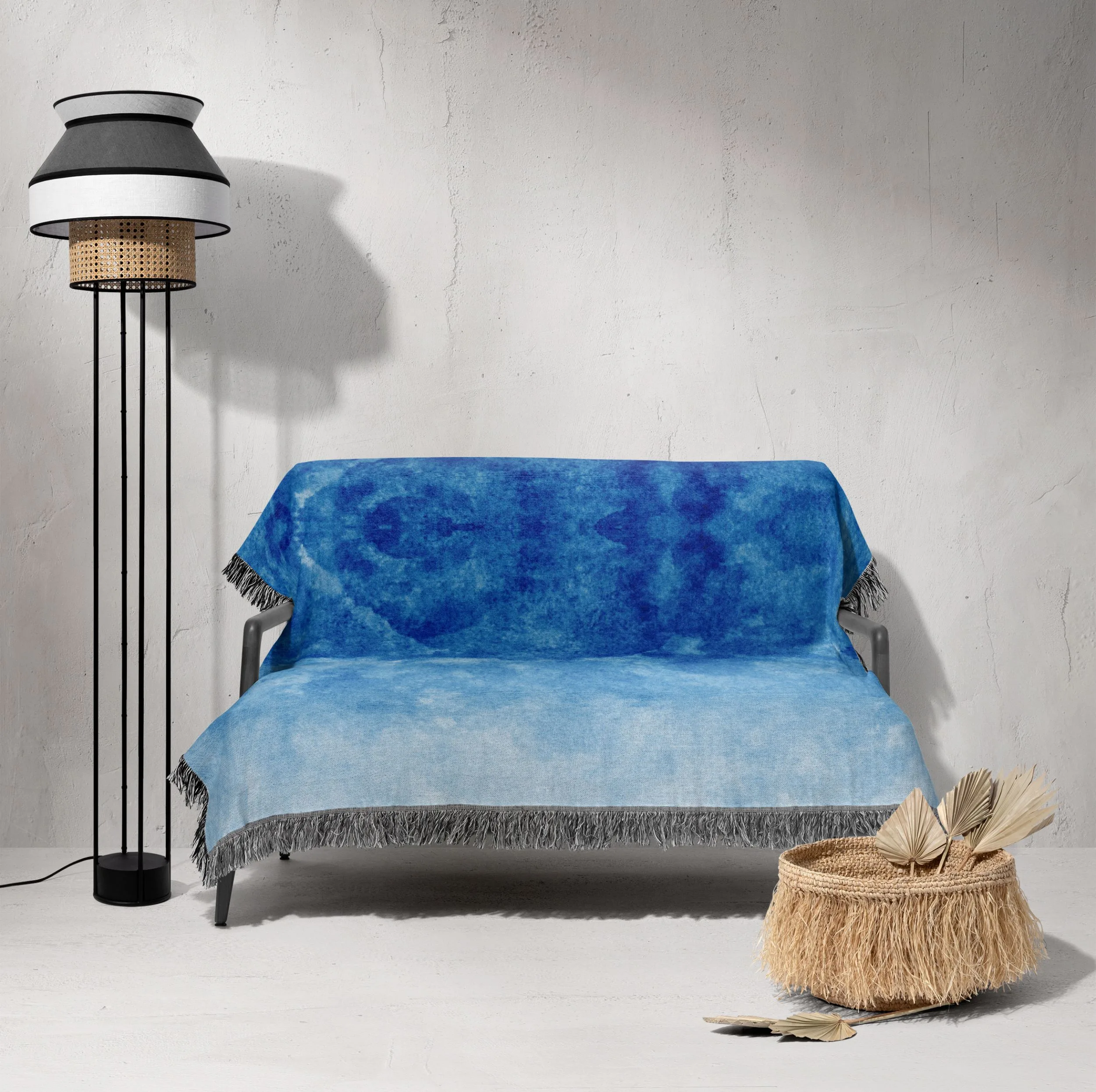 شال مبل و تخت خانه مسعود مدل مخمل ریشه دار کد 001 سایز 170x140 سانتی‌ متر