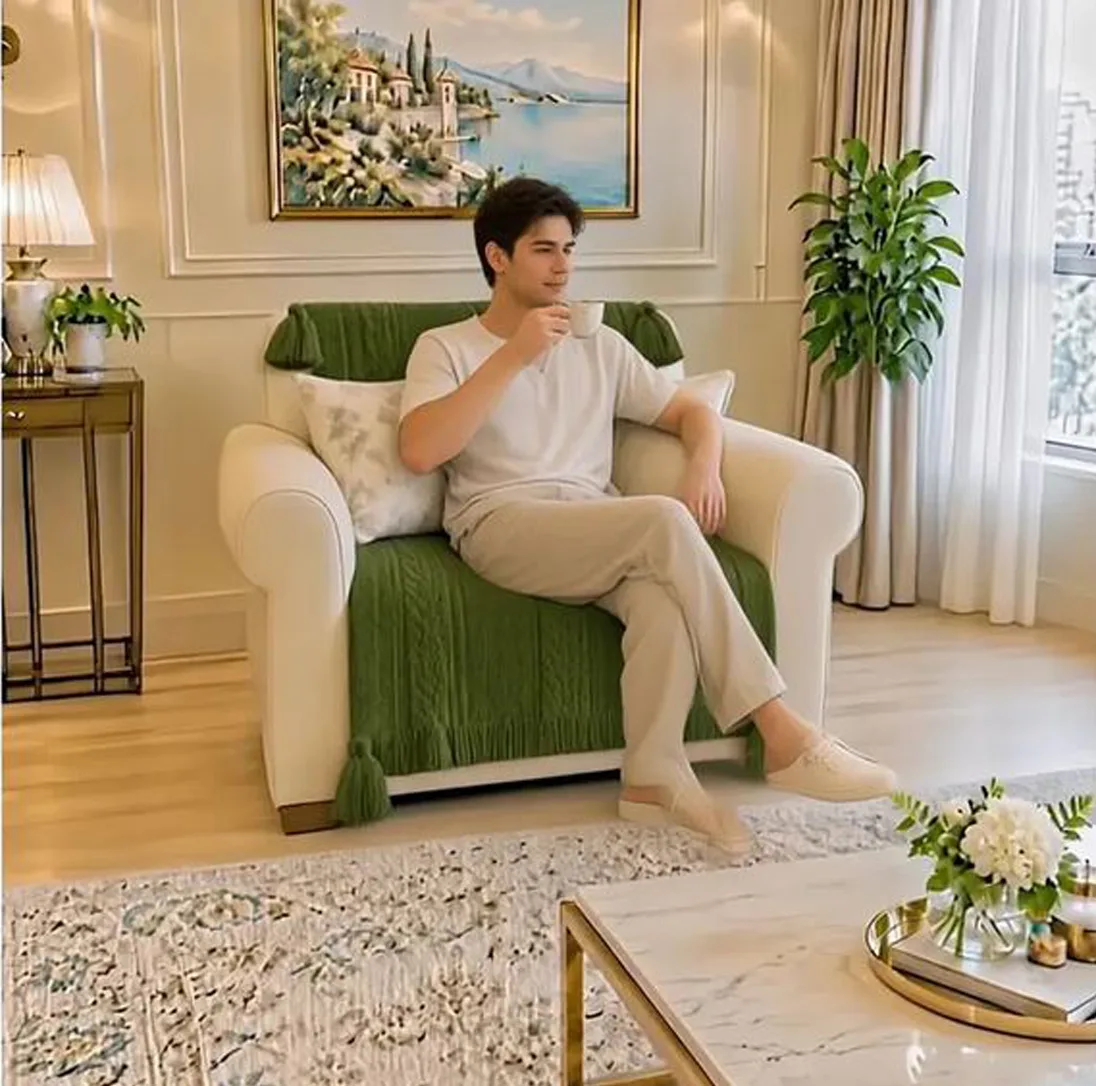 شال مبل و تخت هنرمند مدل گیس بافت کد 89-96 سایز 200×150 سانتیمتر