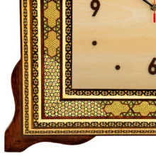 ساعت دیواری خاتم کاری مدل آرام گرد کد 40-4