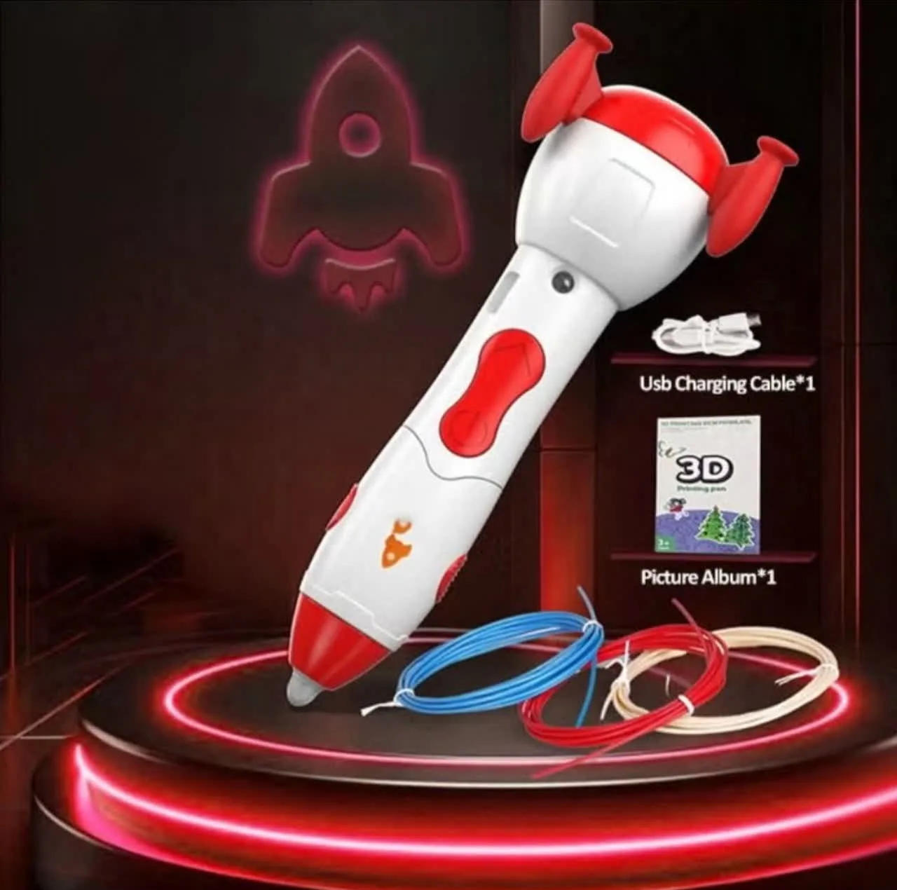قلم طراحی سه بعدی ناب سل مدل فضایی بامزه کد 3D PRINTING PEN NAAB002