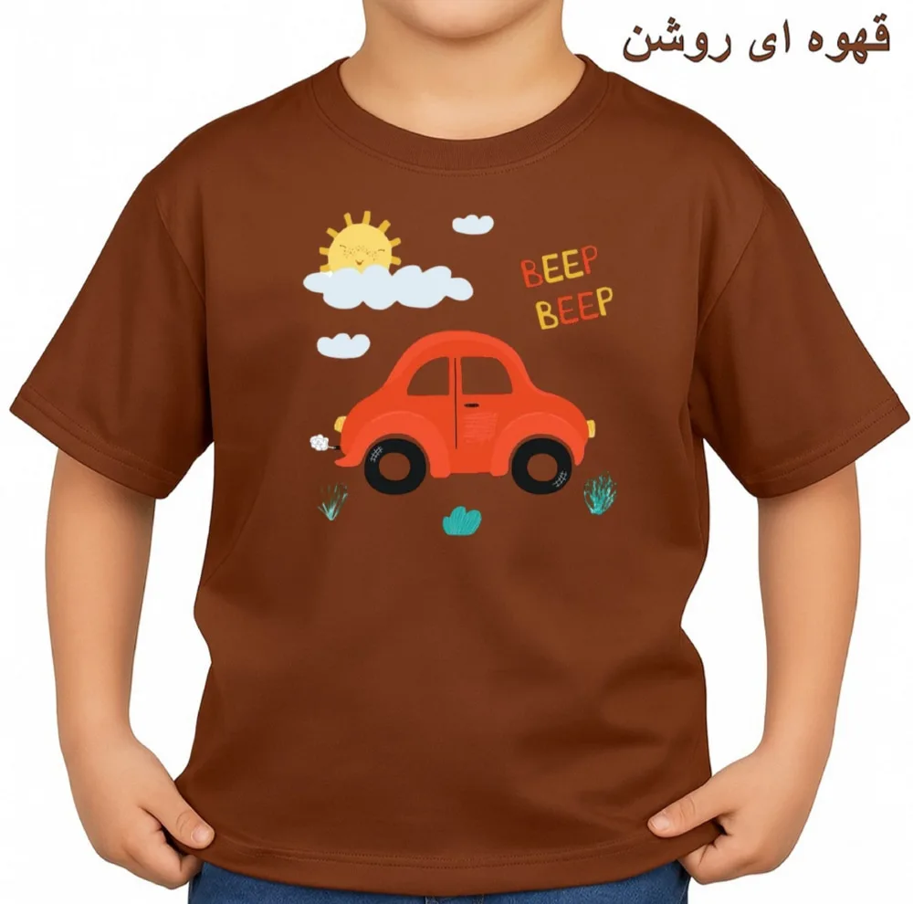 تی‌شرت آستین کوتاه بچگانه مدل ماشین کد v3