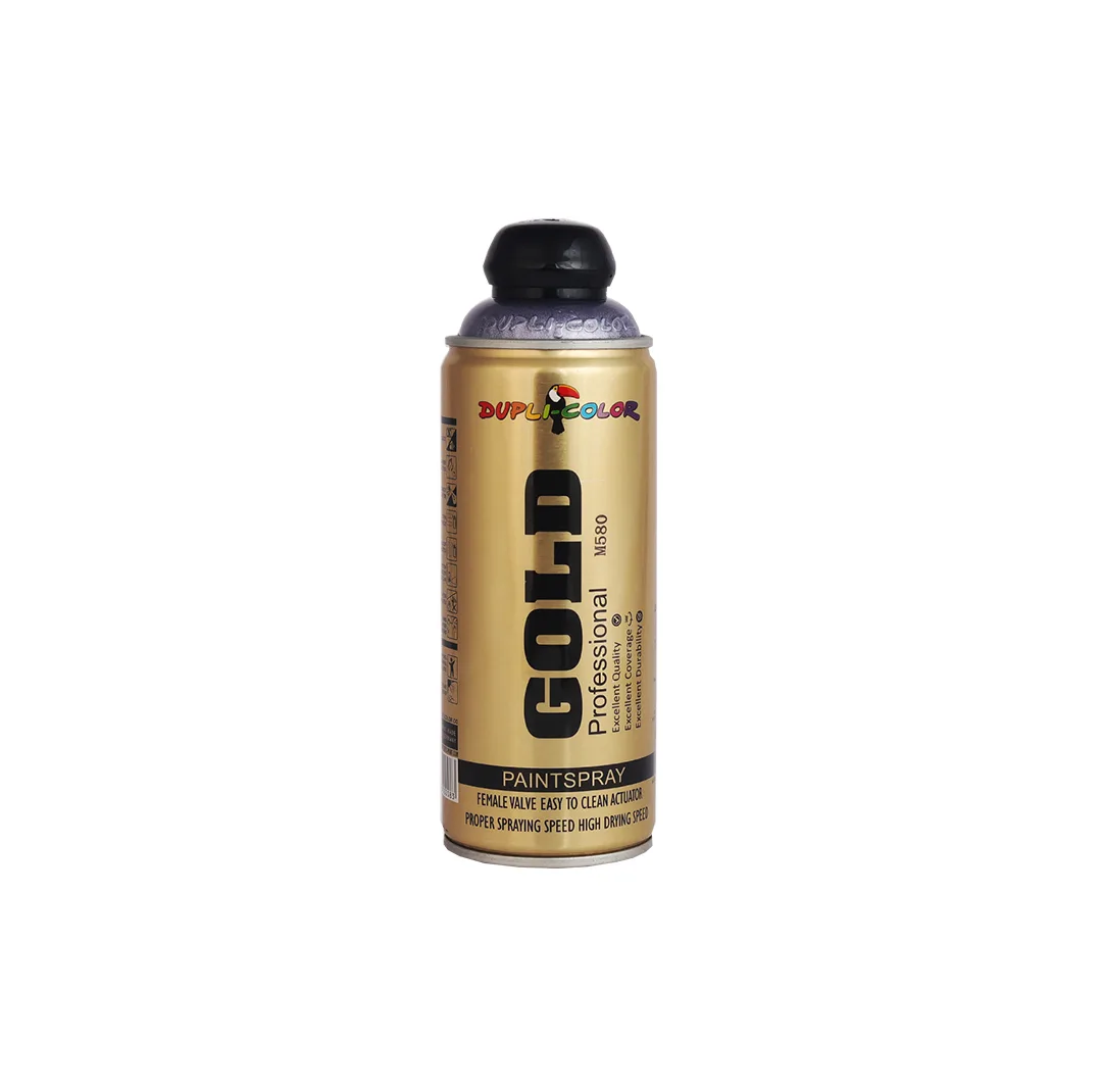 اسپری رنگ متالیک یاسی دوپلی کالر مدل gold M580 حجم 400 میلی لیتر مجموعه 2 عددی
