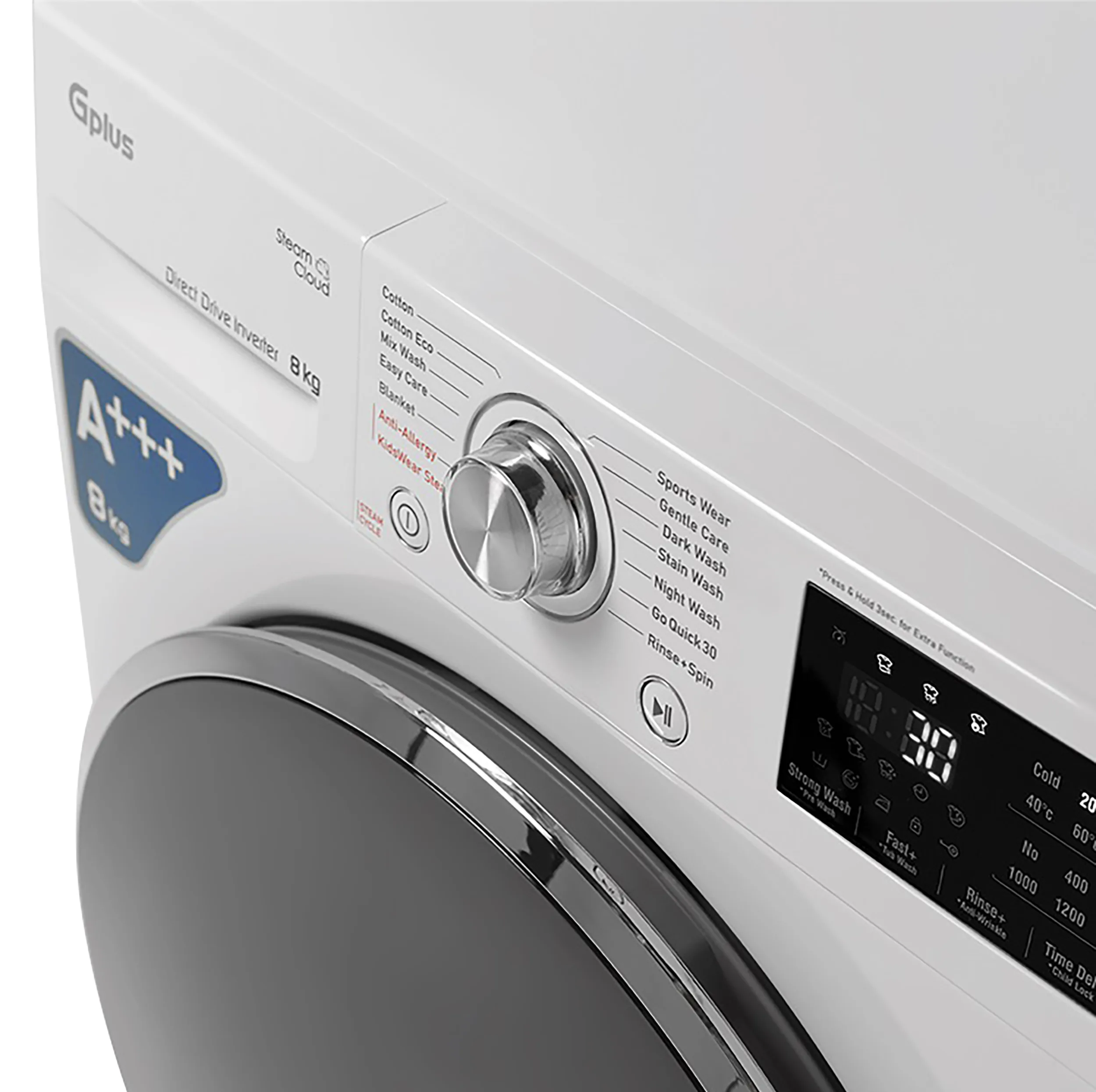 ماشین لباسشویی 8 کیلوگرم اتوماتیک جی پلاس مدل GWM-R808W