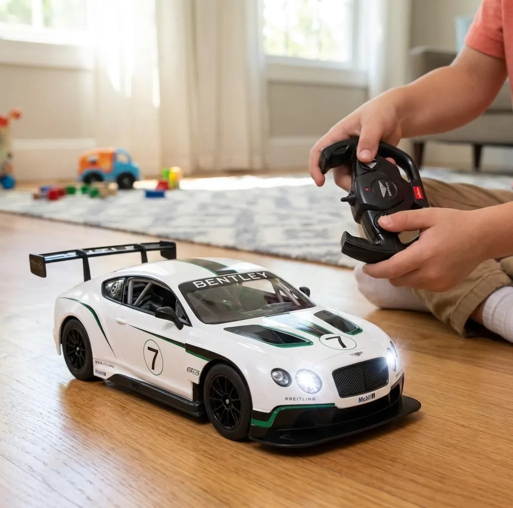 ماشین کنترلی راستار مدل Bentley Continental GT3 کد 76700 با چراغهای LED جلو و عقب در مقیاس 1:14