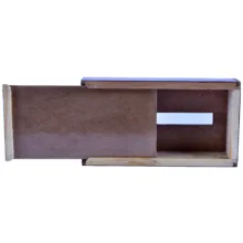 جعبه دستمال کاغذی خاتم کاری چوبی طرح گل و مرغ مدل شیدا کد S3P