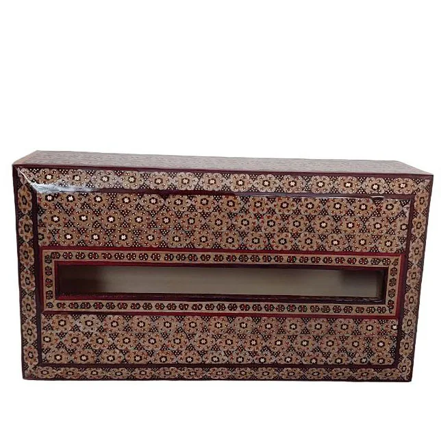 جعبه دستمال کاغذی خاتم کاری کد004