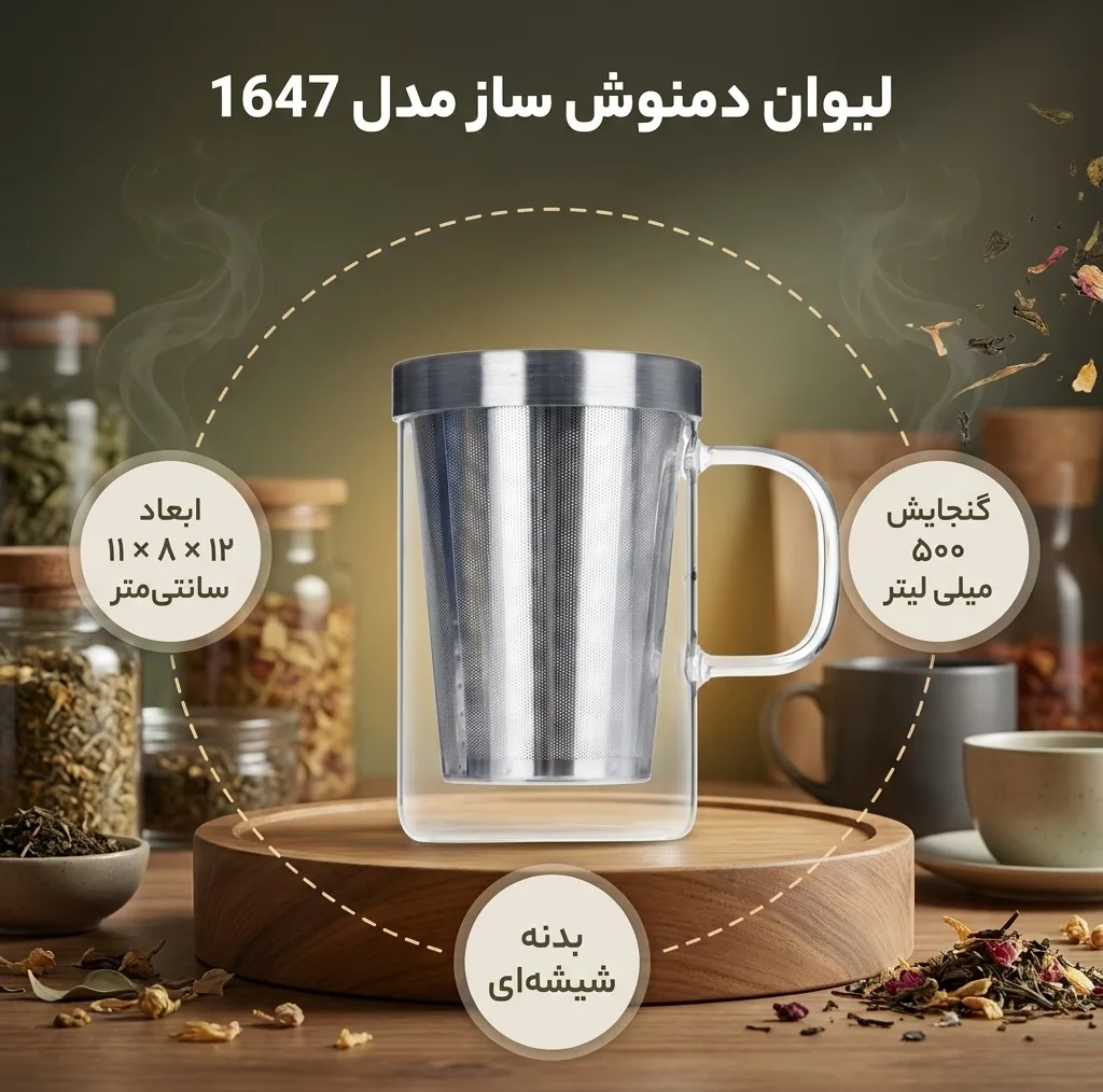 لیوان دمنوش ساز مدل 1647