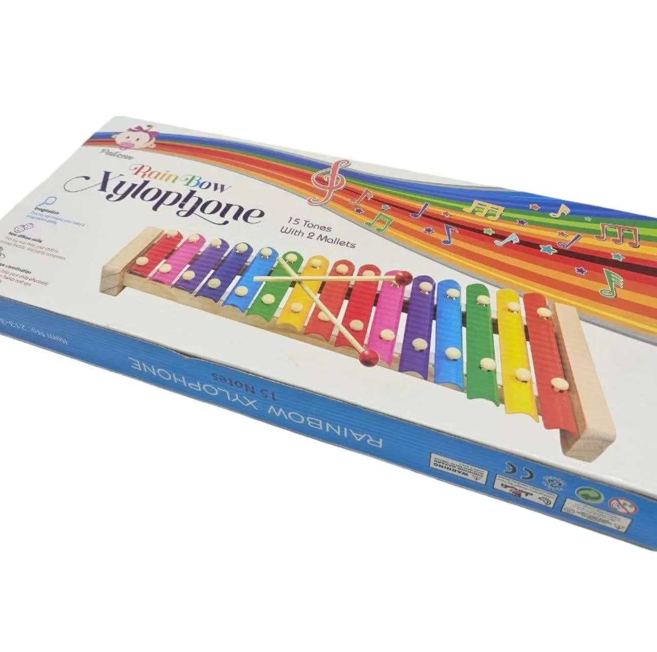 بازی آموزشی بلز ناب سل مدل چوبی 15 نت 15TONES WHITH 2MALLETS