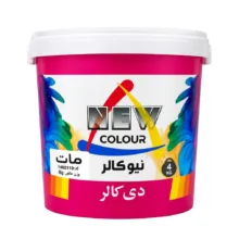 رنگ آکریلیک سفید نیوکالر مدل  مات وزن ۴ کیلوگرم