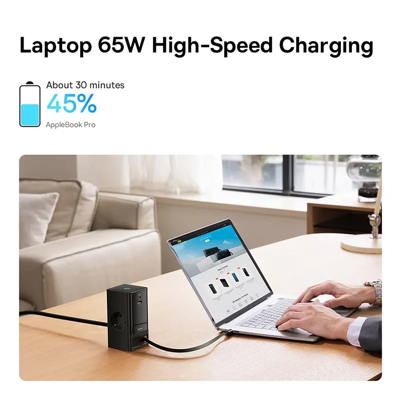 چندراهی برق بیسوس مدل B-PS301 65W