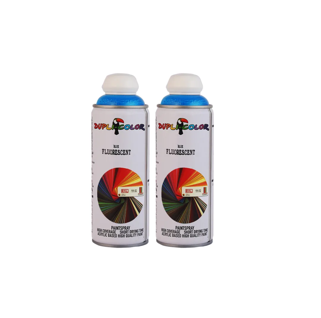 اسپری آبی فلورسنت دوپلی کالر مدل Blue Fluorescent حجم 400 میلی لیتر مجموعه 2 عددی