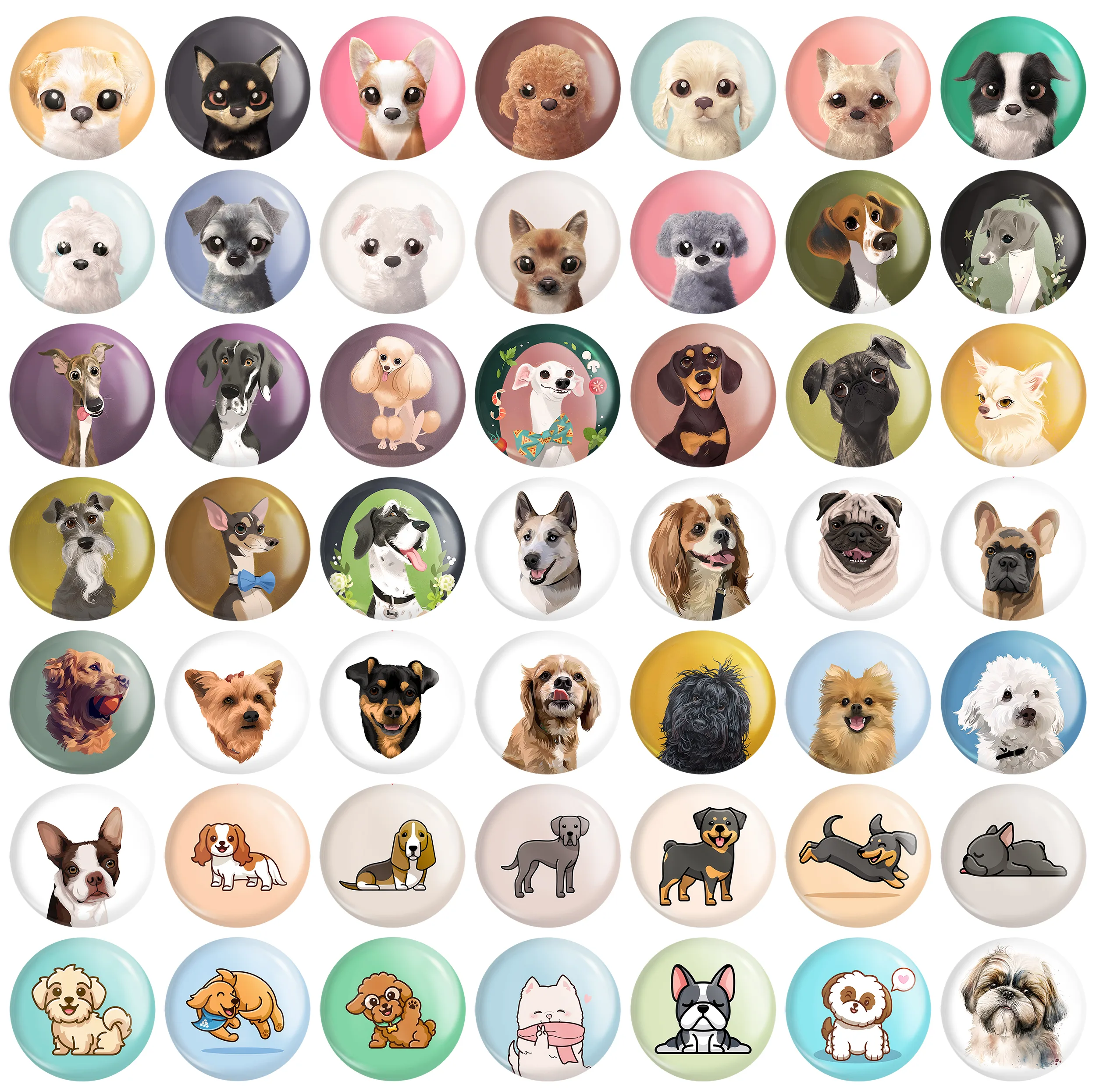مگنت خندالو مدل سگ Dog کد 131 بسته 49 عددی