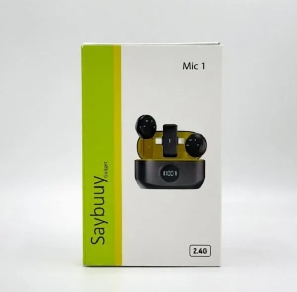 میکروفون حرفه‌ای بی‌سیم سی بای مدل Mic1، مناسب ضبط دو نفره با درگاه USB Type C